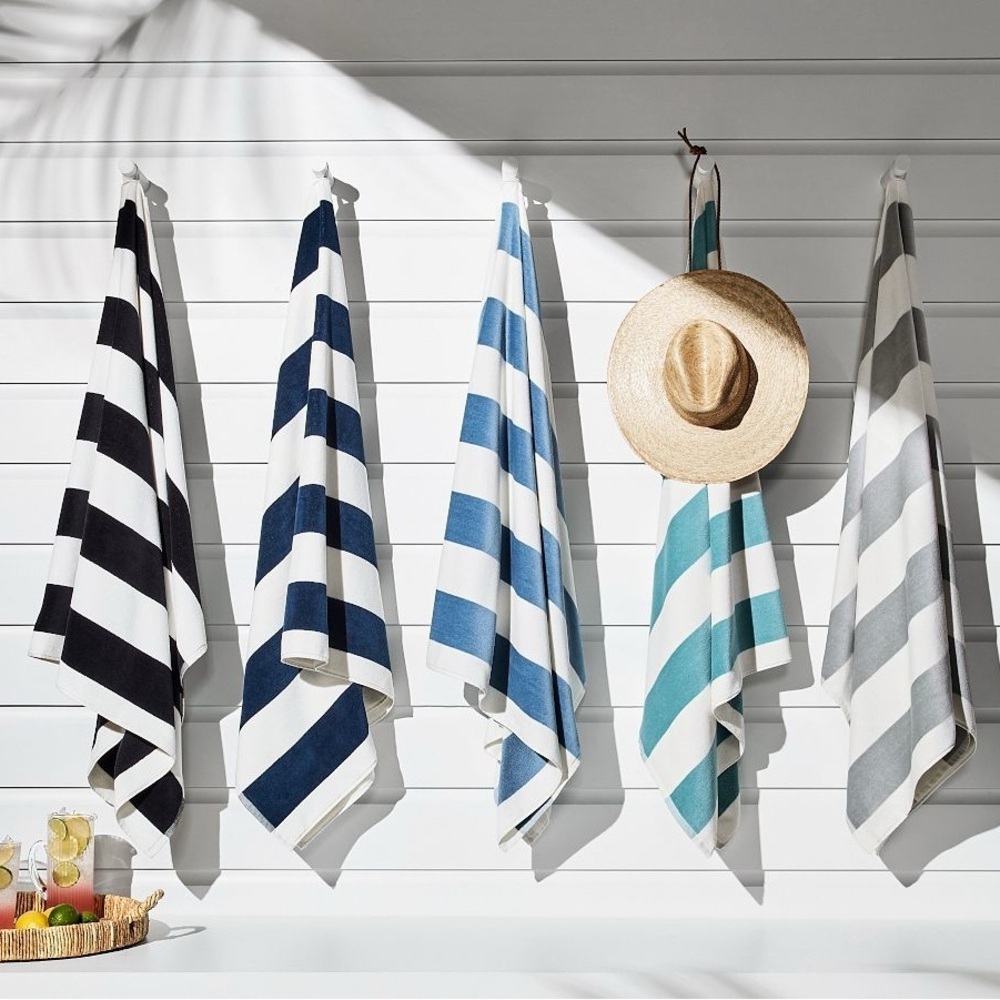 NWT Pottery Barn Classic Awning Stripe Beach Towel